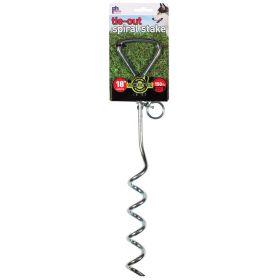 Prevue Pet Products Spiral Tie-Out Stake Heavy Duty (Option:: 18 Inch) Prevue Pet Products Spiral Tie-Out Stake Heavy Duty (Option:: 18 Inch)
